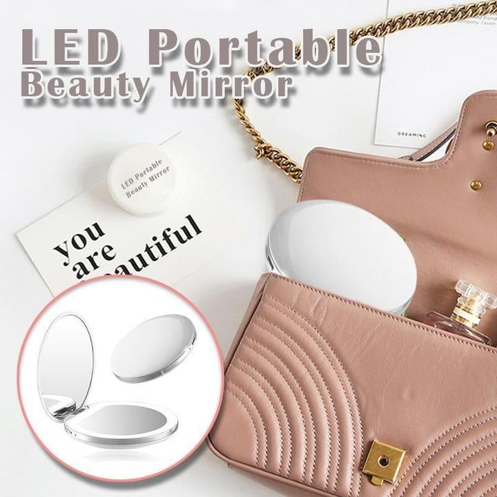Rechargeable LED Handheld Makeup Mirror